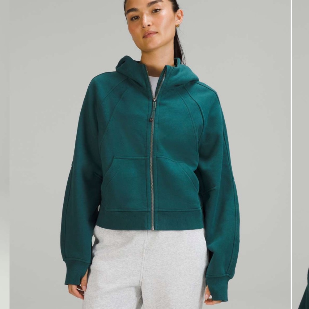 Lululemon Scuba Oversized Full-Zip Hoodie in Green Jasper